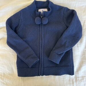 Classic Prep Navy Blue Knit Sweater